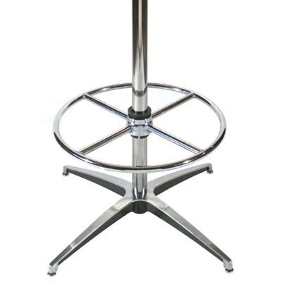 Slip Together Table Bases Chrome Columns, Polished Aluminum Bottoms