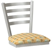 Trapezoid Ladderback Upholstered or Wood Seat Counter Stool