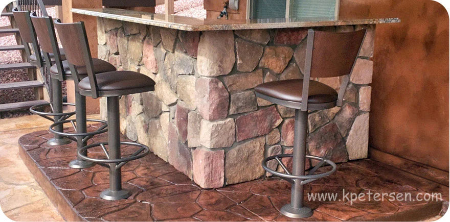 Wood Back Fast Food Upholstered or Wood Seat Counter Stool
