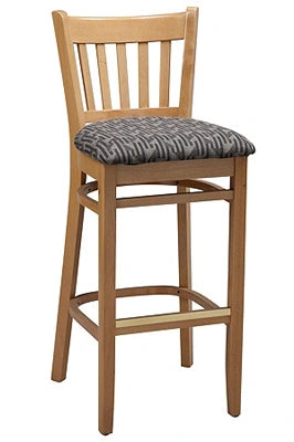 Vertical Back Beech Bar Stool