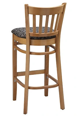 Vertical Back Beech Bar Stool
