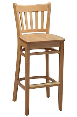 Vertical Back Beech Bar Stool