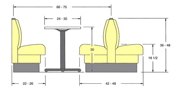 Restaurant Booth Dimensions