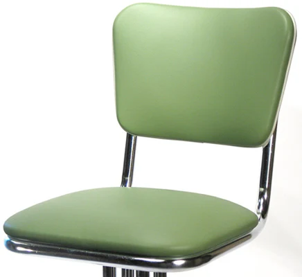 Retro Chrome Diner Chair Seat Bar Stool Backrest Detail
