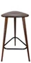 Three Legged Triangle Seat Wood Bar Stool