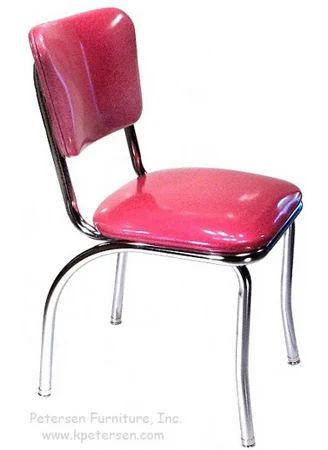 Diner Restaurant Chair Hot Pink Glitter Vinyl