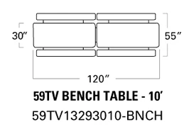 Fold And Rollaway Bench Seat Cafeteria Seating 10 Foot Configuration