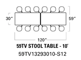 Fold And Rollaway Stool Seat Cafeteria Seating 10 Foot Configuration