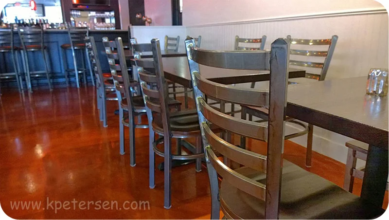 Alto Ladderback Steel Restaurant Chair Installation