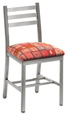 Aluminum Ladderback Restaurant Chair Upholstered Seat