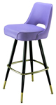 Automatic Seat Return Upholstered Club Bar Stool Open Plain Back