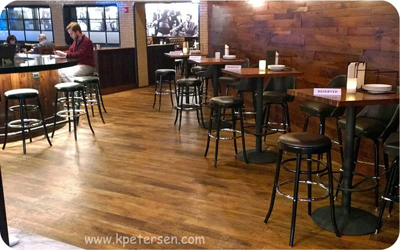Backless Bentwood Bar Stools Installation