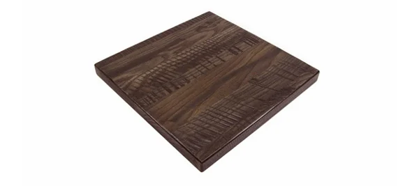 Solid Ash Barnwood Restaurant Table Charcoal Finish