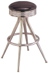 Retro Style Chrome Bar Stool Made In USA