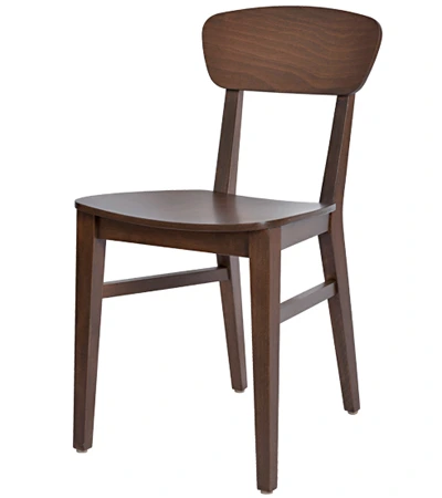 Beech Park Restaurant Chair Veneer Seat And Backrest Front View.