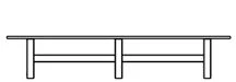 Biergarten Bench 96 Inch