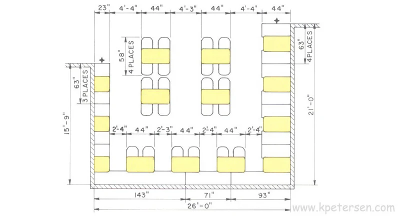 Combination Bench Seats with Cluster Seating Unit Arrangements