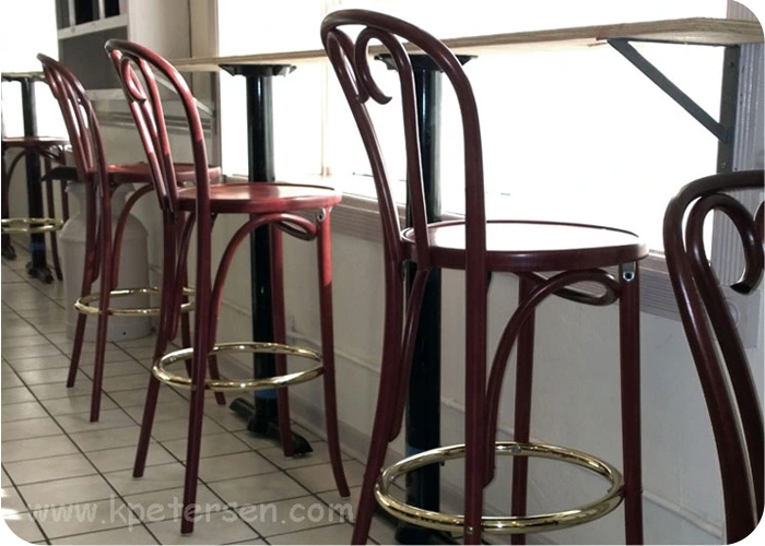 Candy Cane Bentwood Bar Stool Installation