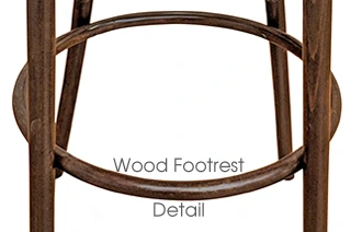 Thonet Style Bentwood Bar Stool Wood Footrest Detail