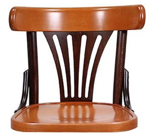 Bentwood Bistro Fan Back Bar Stool Seat Wood Veneer Seat Duo Tone Option