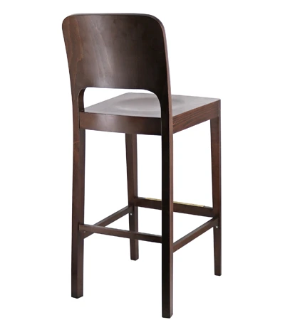 Bentwood Box Back Barstool, Veneer Seat Rear View