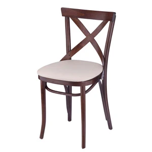 Upholstered Bentwood X Back Chair
