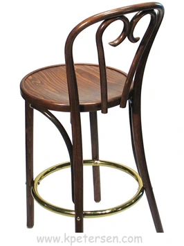 Candy Cane Bentwood Bar Stool Detail Rear