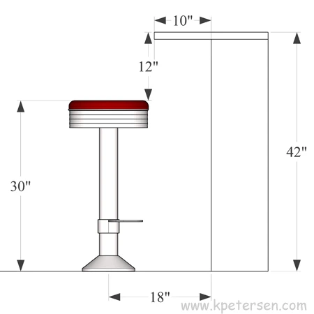 Counter Stool Seat Height 30 Inch With Footrest