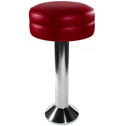 Upholstered Seat Lunch Counter Stool Chrome Base