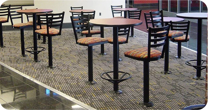 Heavy Duty Bolt Down Table Base With Footrest Option