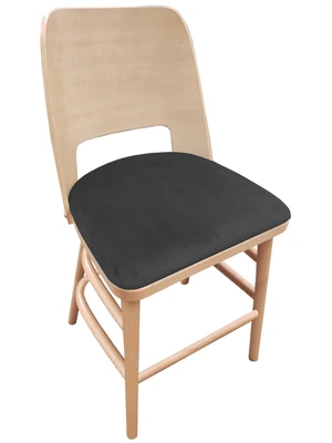 Budget Bentwood Backrest Bar Stool Front View