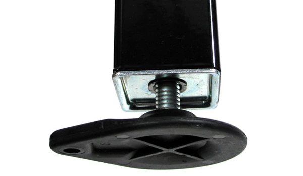 Steel Leg and Leveler Glide Detail For Cluster Seating Unit