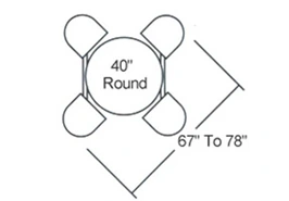 Cafeteria Cluster Seating Unit Four Seat Round