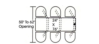 Cafeteria Cluster Seating Unit Six Seat Rectangle Wall Style