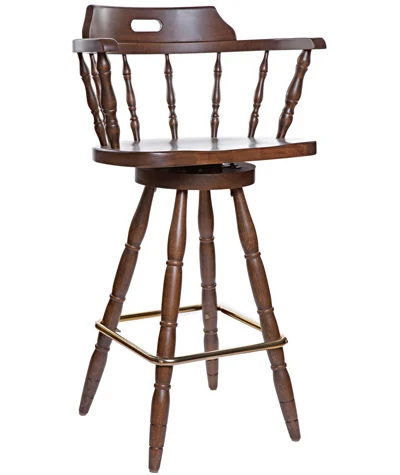 Bar Chair, Colonial Style Wooden Bar Stools