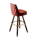 Diamond Tufted Auto Return Steel Bar Stool