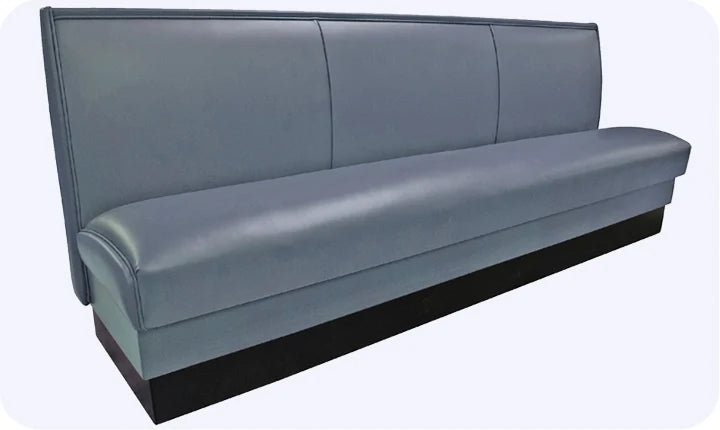 Wide Three Panel Back Upholstered Booth