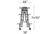 Fold And Rollaway Stool Seat Cafeteria Seating