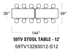 Fold And Rollaway Stool Seat Cafeteria Seating