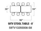 Fold And Rollaway Stool Seat Cafeteria Seating