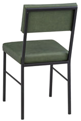 Wood Plank Back Steel Chair