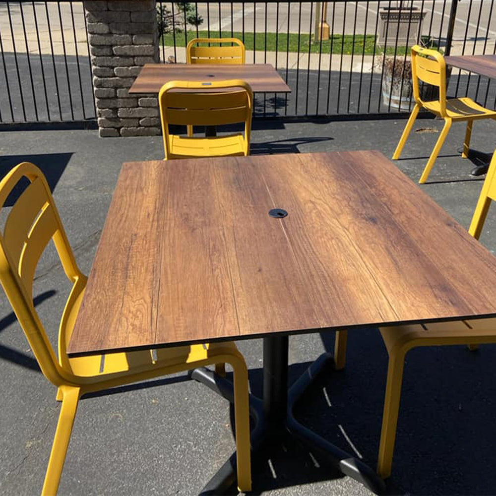 Indoor, Outdoor Solid Core HPL Restaurant Table Tops