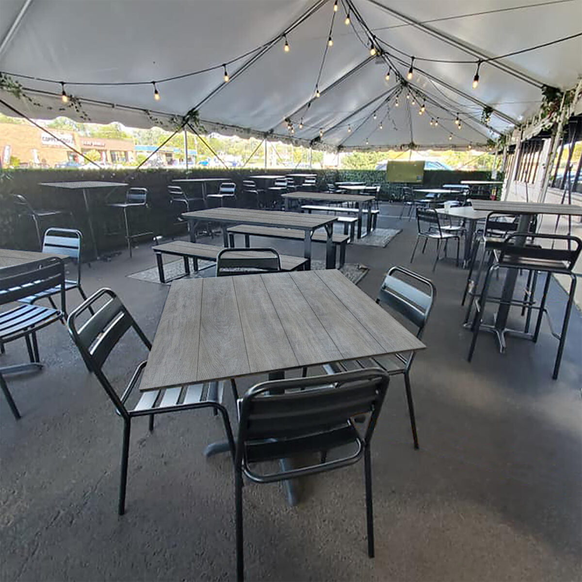 Indoor, Outdoor Solid Core HPL Restaurant Table Tops