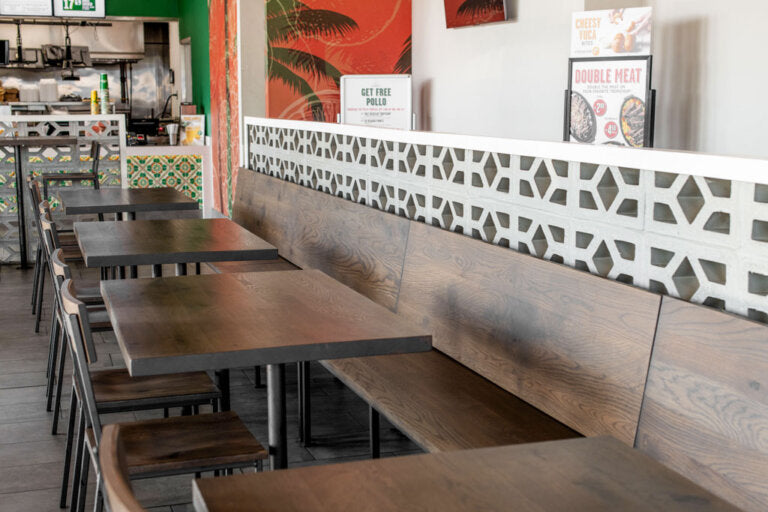 Steel Frame Wood Booth
