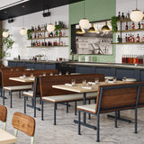 Steel Frame Wood Booth