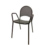 Steel Mesh Stacking Arm Chair