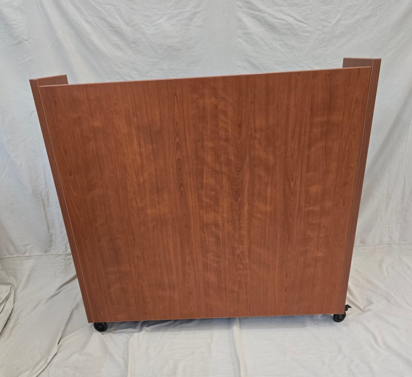 Indoor/Outdoor Solid Surface, Top Drop Trash Receptacle with Tray Return