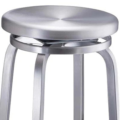 Brushed Aluminum Indoor Outdoor Swivel Stools