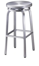 Brushed Aluminum Indoor Outdoor Swivel Stools