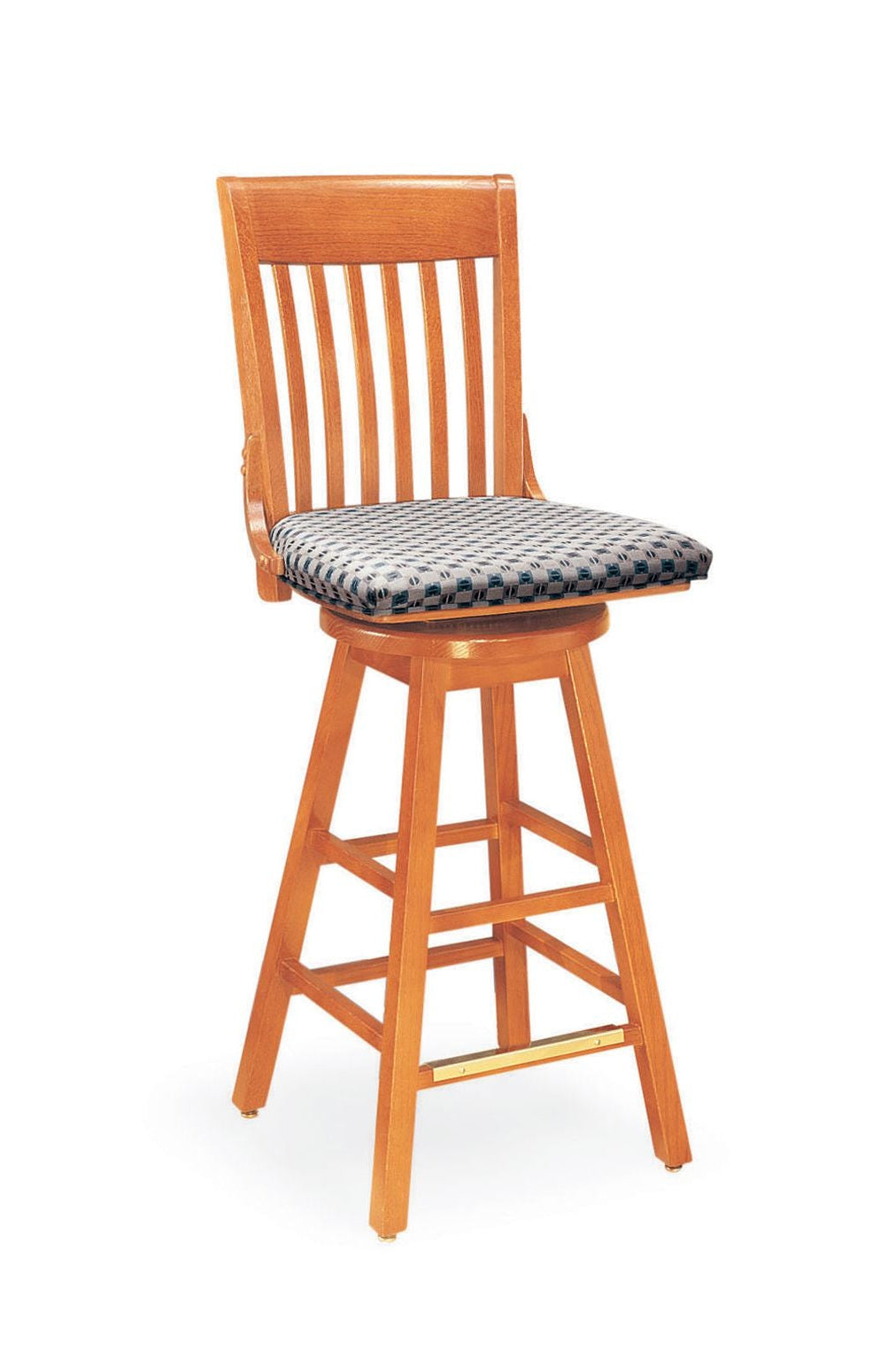 Oak Swivel Schoolhouse Solid Oak Bar Stool